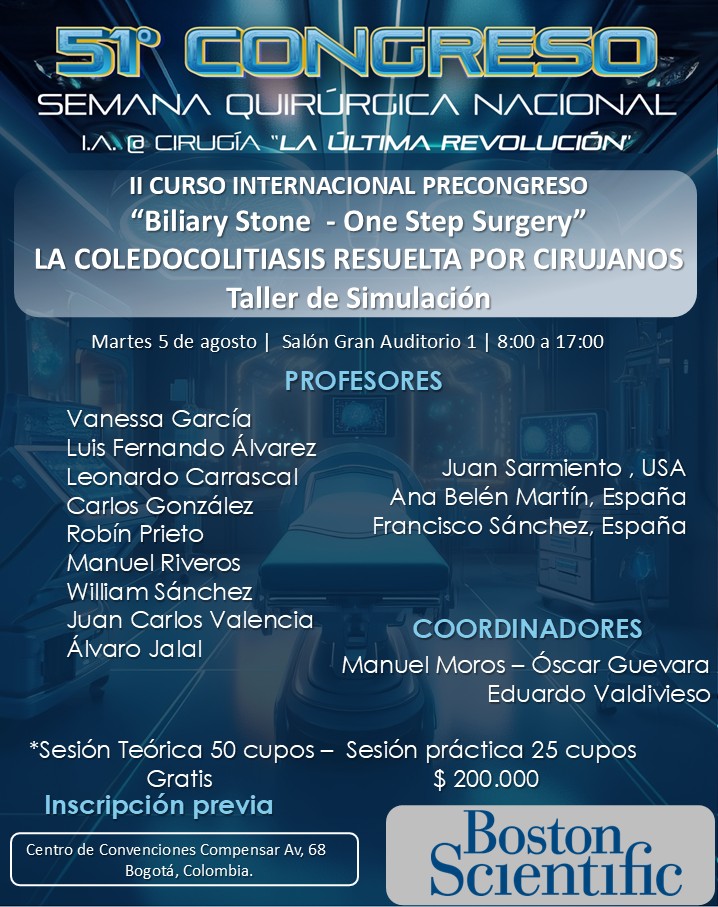 "Biliary Stone: One - Step Surgery" La Coledocolitiasis resuelta por cirujanos 